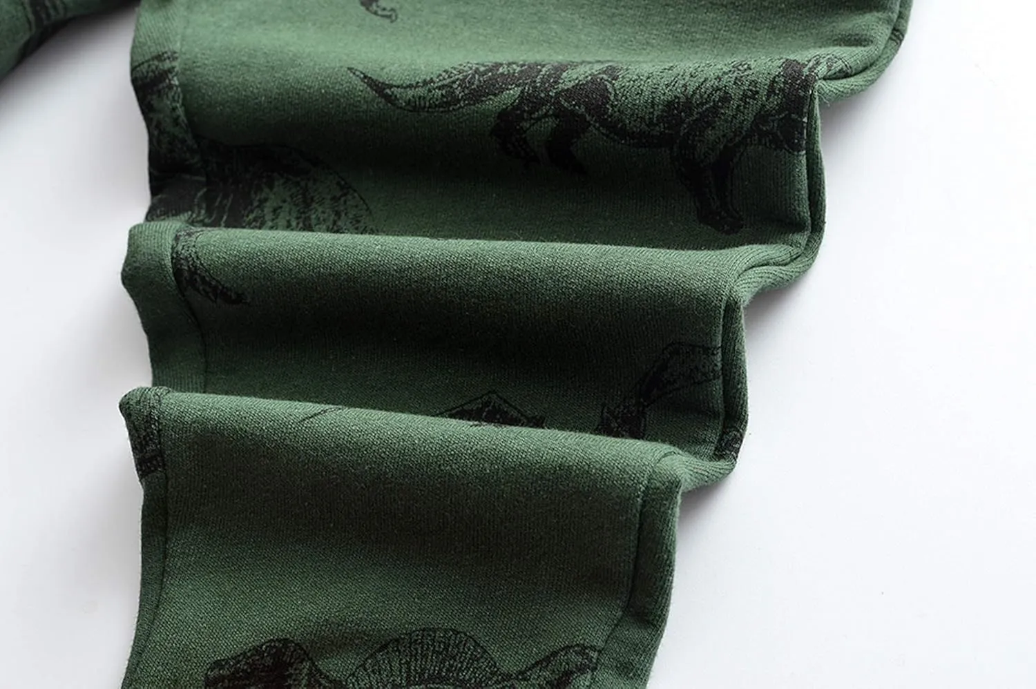 HUAER& Boys Cartoon Print Dinosaur Monkey Pattern Cotton Pants Drawstring Elastic Sweatpants