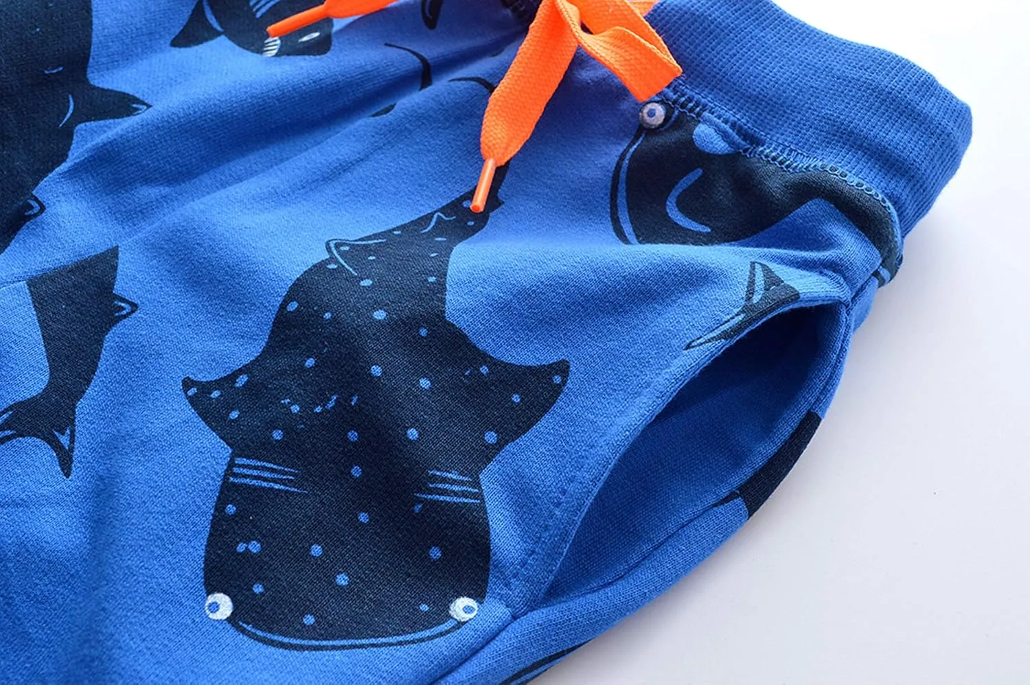 HUAER& Boys Cartoon Print Dinosaur Monkey Pattern Cotton Pants Drawstring Elastic Sweatpants