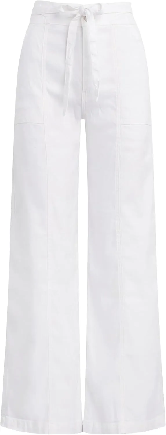 HUDSON Women's Tie Waist Wide Leg Trouser