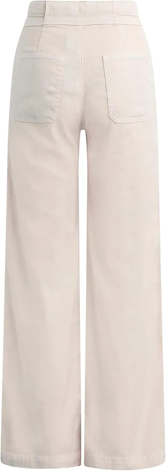 HUDSON Women's Tie Waist Wide Leg Trouser