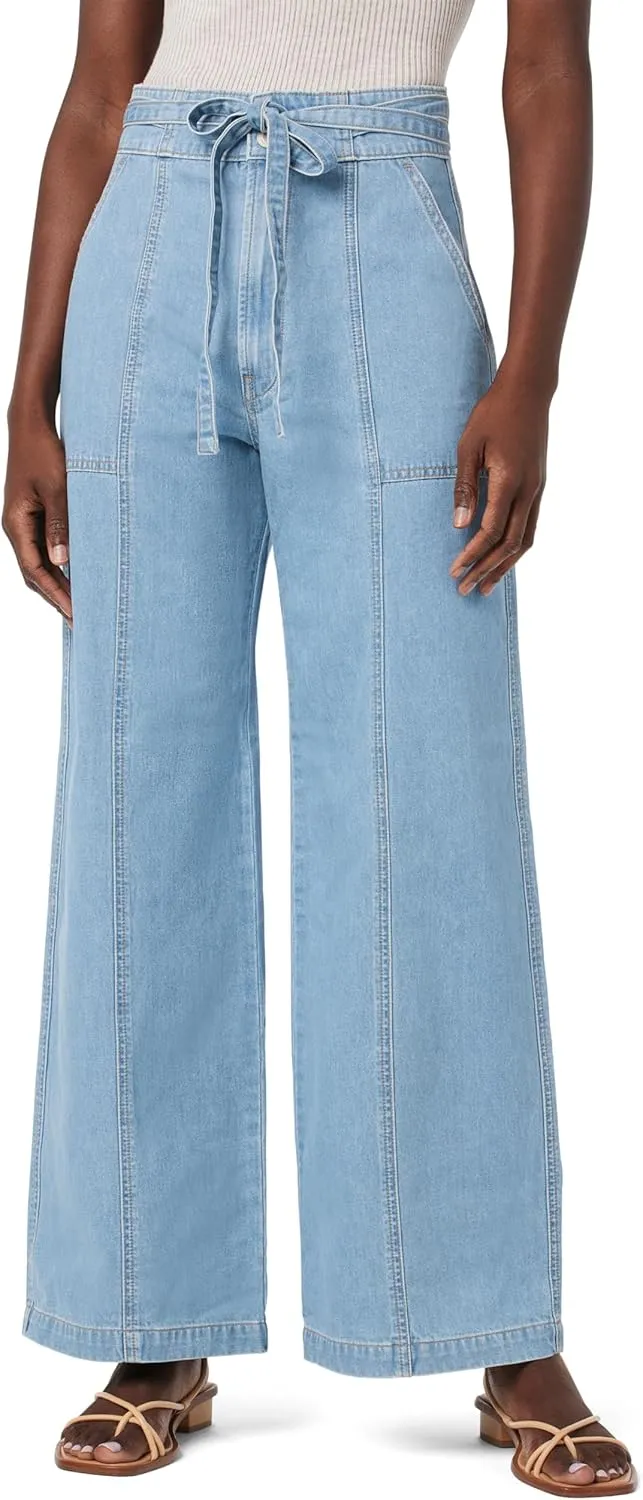 HUDSON Women's Tie Waist Wide Leg Trouser
