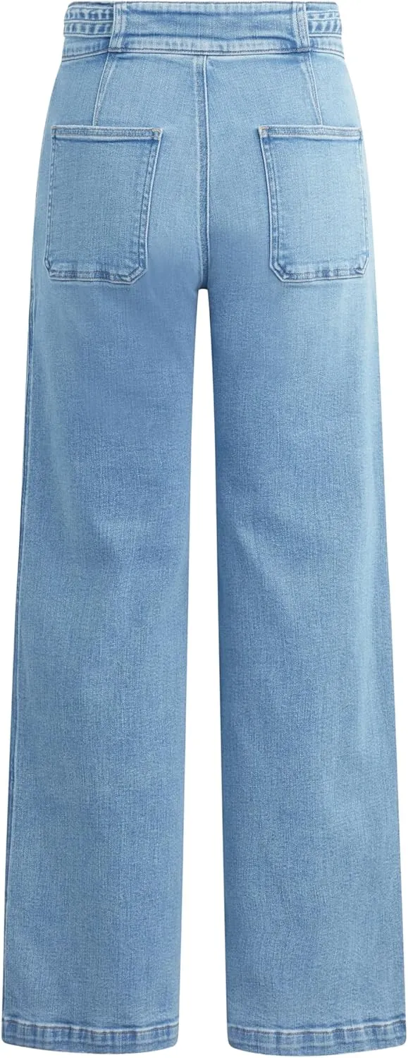 HUDSON Women's Tie Waist Wide Leg Trouser