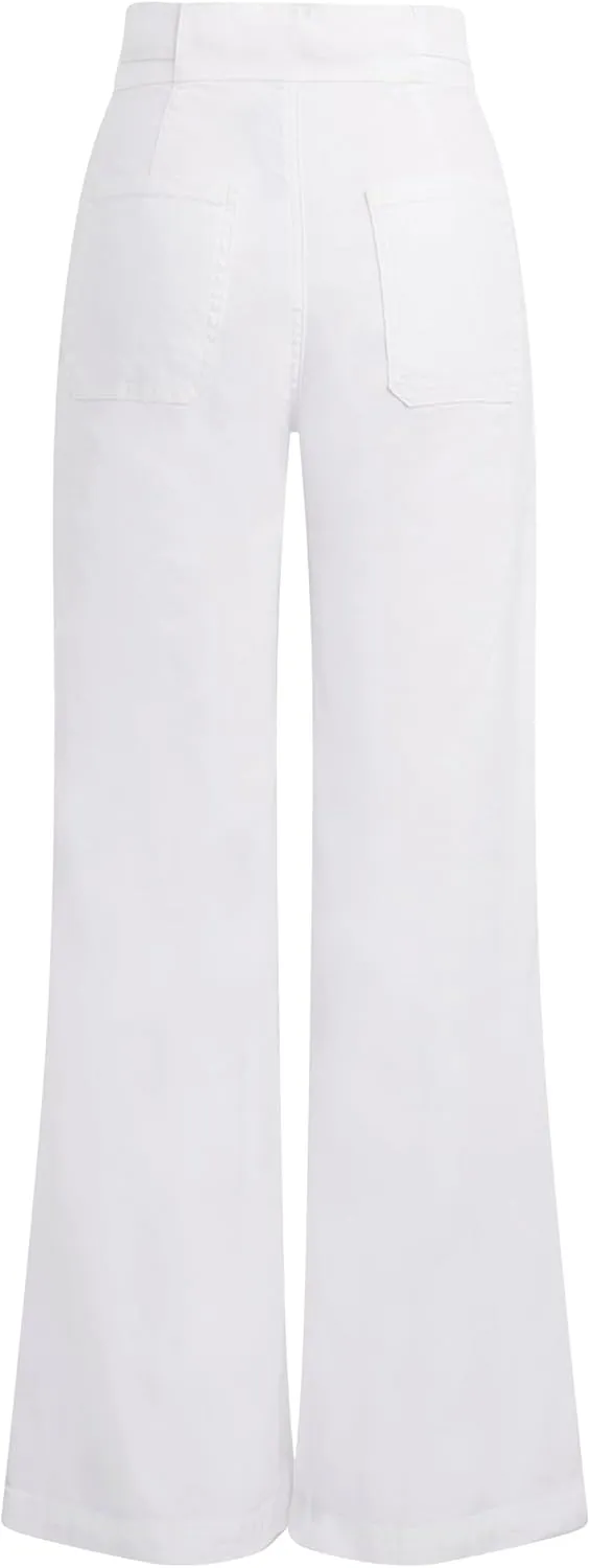 HUDSON Women's Tie Waist Wide Leg Trouser