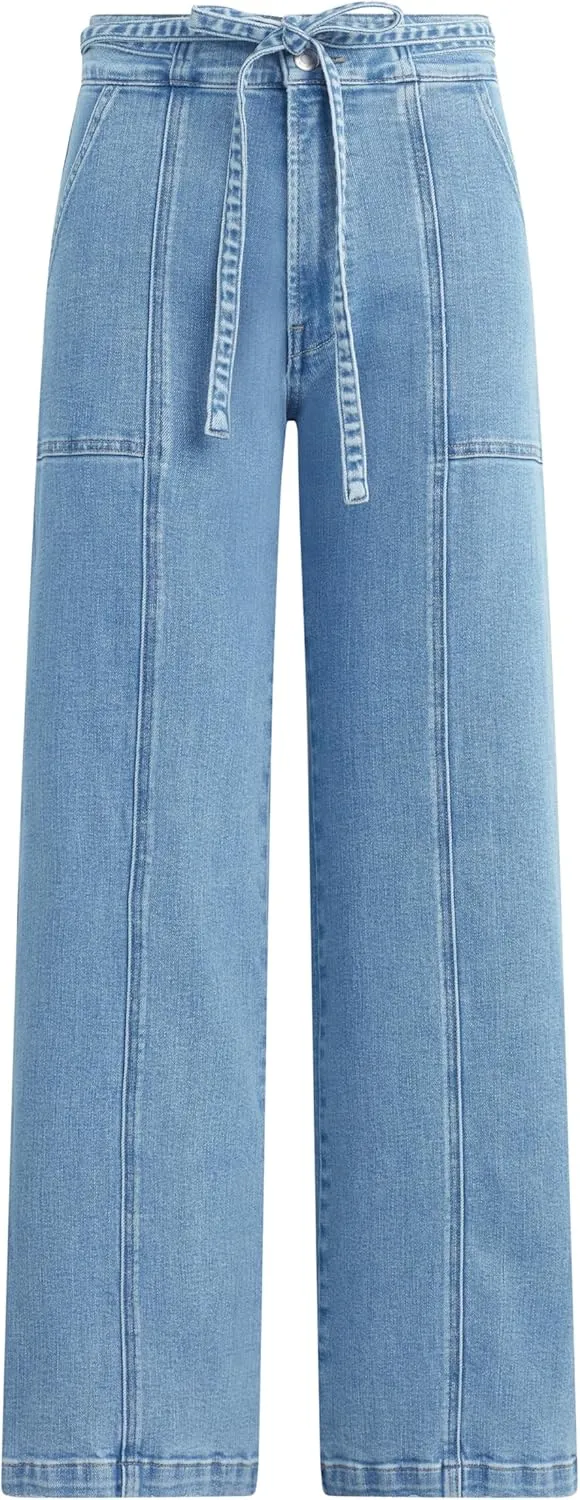 HUDSON Women's Tie Waist Wide Leg Trouser