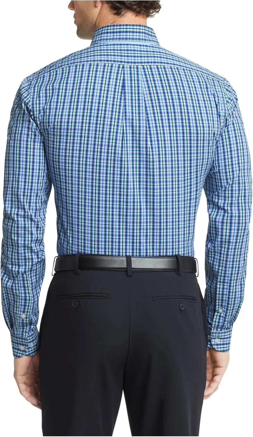IZOD Men's Dress Shirt Slim Fit Stretch Fx Cooling Collar Check