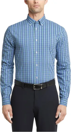 IZOD Men's Dress Shirt Slim Fit Stretch Fx Cooling Collar Check