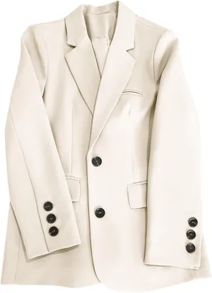 Jackets for Women Trendy Plus Size Lightweinght Blazer Lapel Open Front Cardigan Work Office Suits Coats 2024