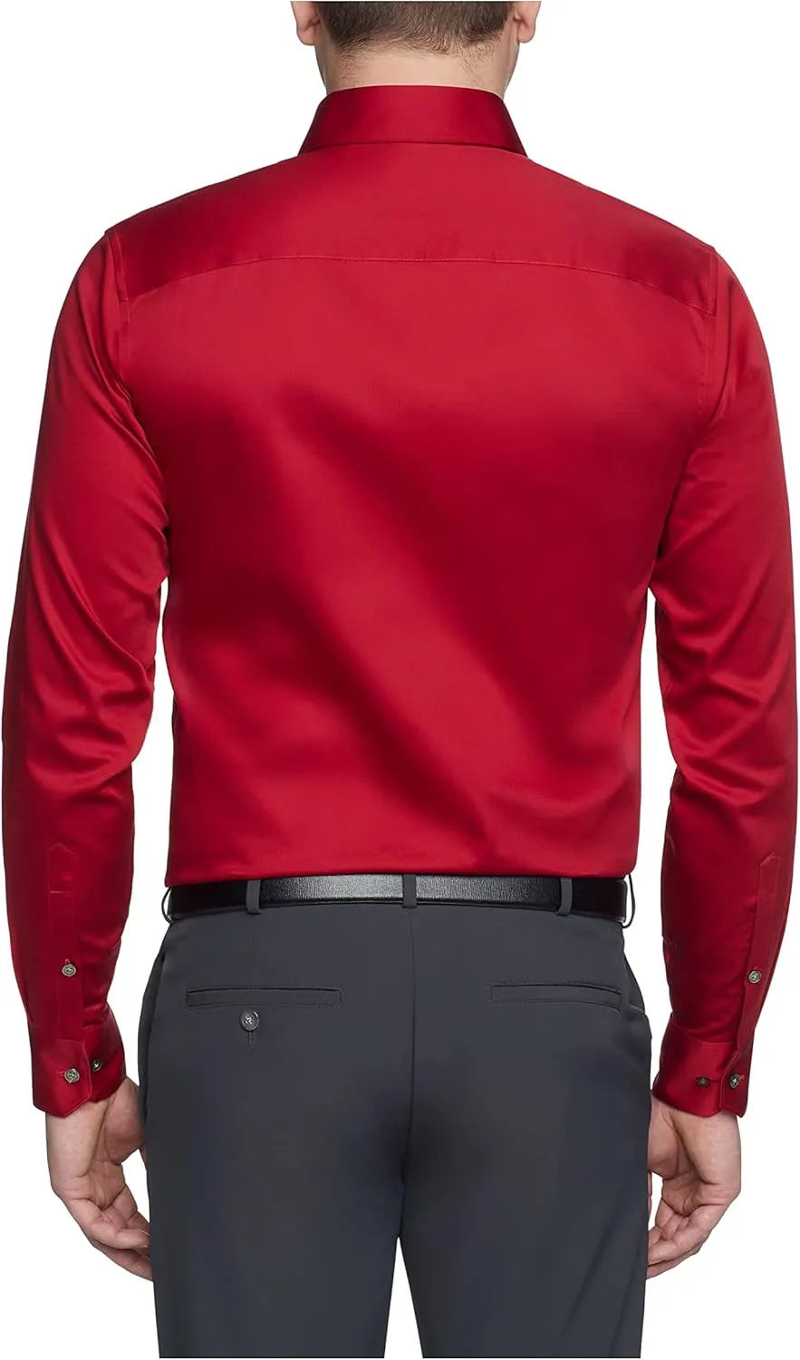 Kenneth Cole Men's Dress Shirt Regular Fit Stretch Collar Non Iron Solid