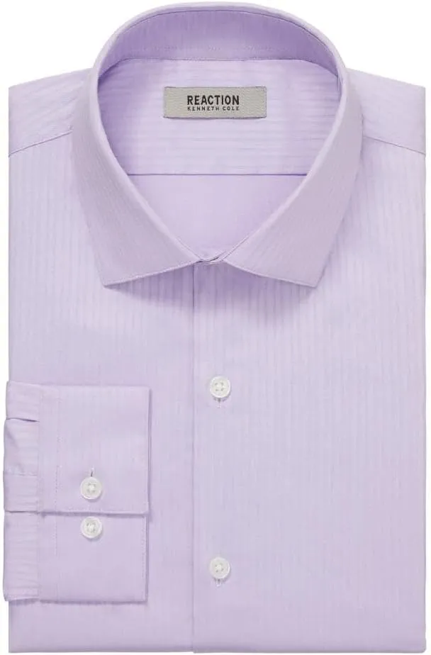 Kenneth Cole REACTION Men's Dress Shirt Slim Fit Techni-Cole Stretch