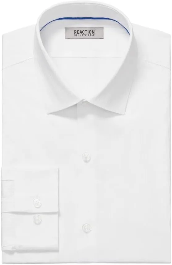 Kenneth Cole Reaction Men's Dress Shirt Slim Fit Techni-Cole Stretch