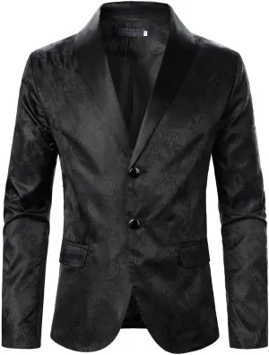 LCMTWX Mens Blazers Men's Fashion Casual Buckle Printed Single-breasted Jackets Coat Fashion Soft Work formal Jacket Warm