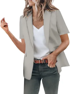 Linen Blazers for Women 2024 Business for Women Jackets Open Front Prtite Fall Winter Top Fitted Gold Blazer