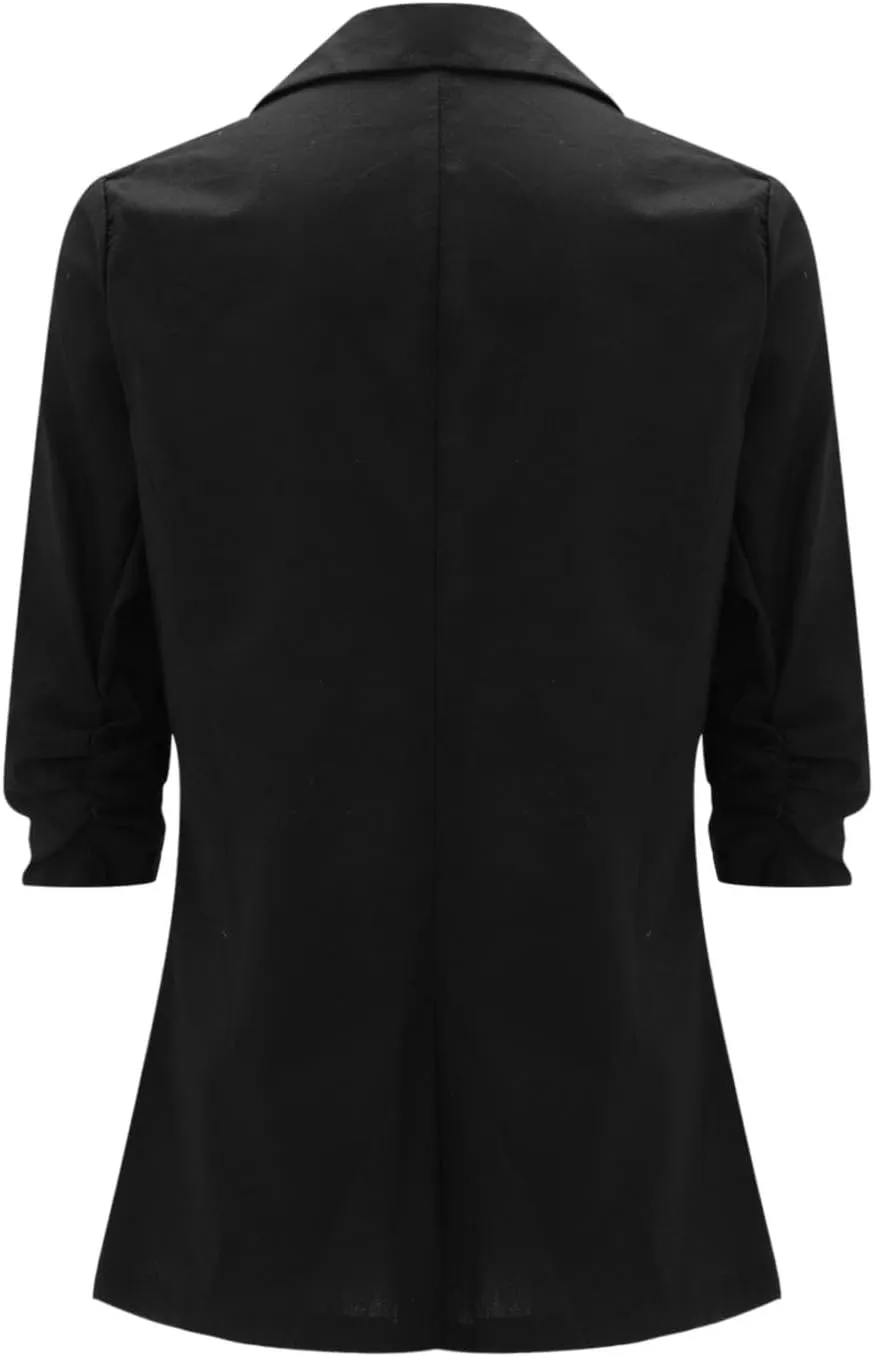 Linen Blazers for Women 2024 Work Women Blazer Long Sleeve Cute Fall Winter Jacket Baggy Herringbone Blazer