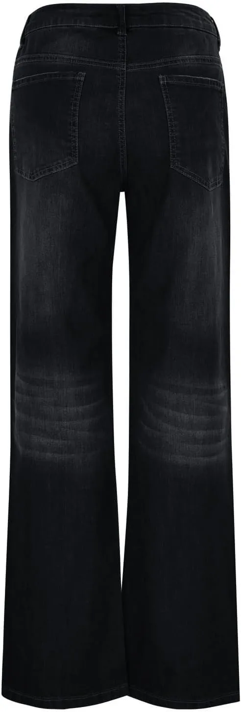 Low Rise Jeans for Woman Light Wash Baggy Straight Leg Jeans Plus Size Boyfriend Distressed Wide Leg Ripped Jean