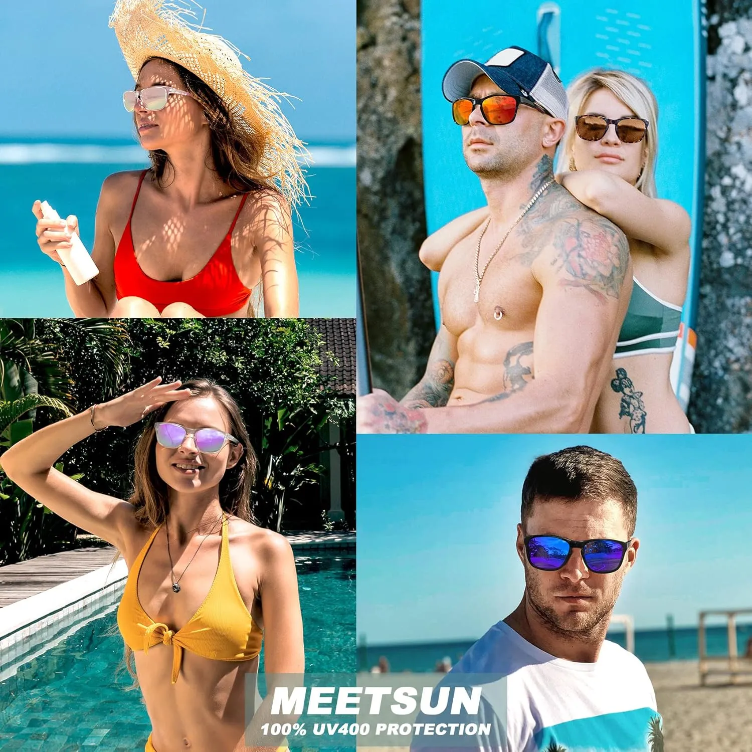 MEETSUN Polarized Sports Sunglasses for Women Men Driving Running Cycling Fishing Sun Glasses UV400 Protection