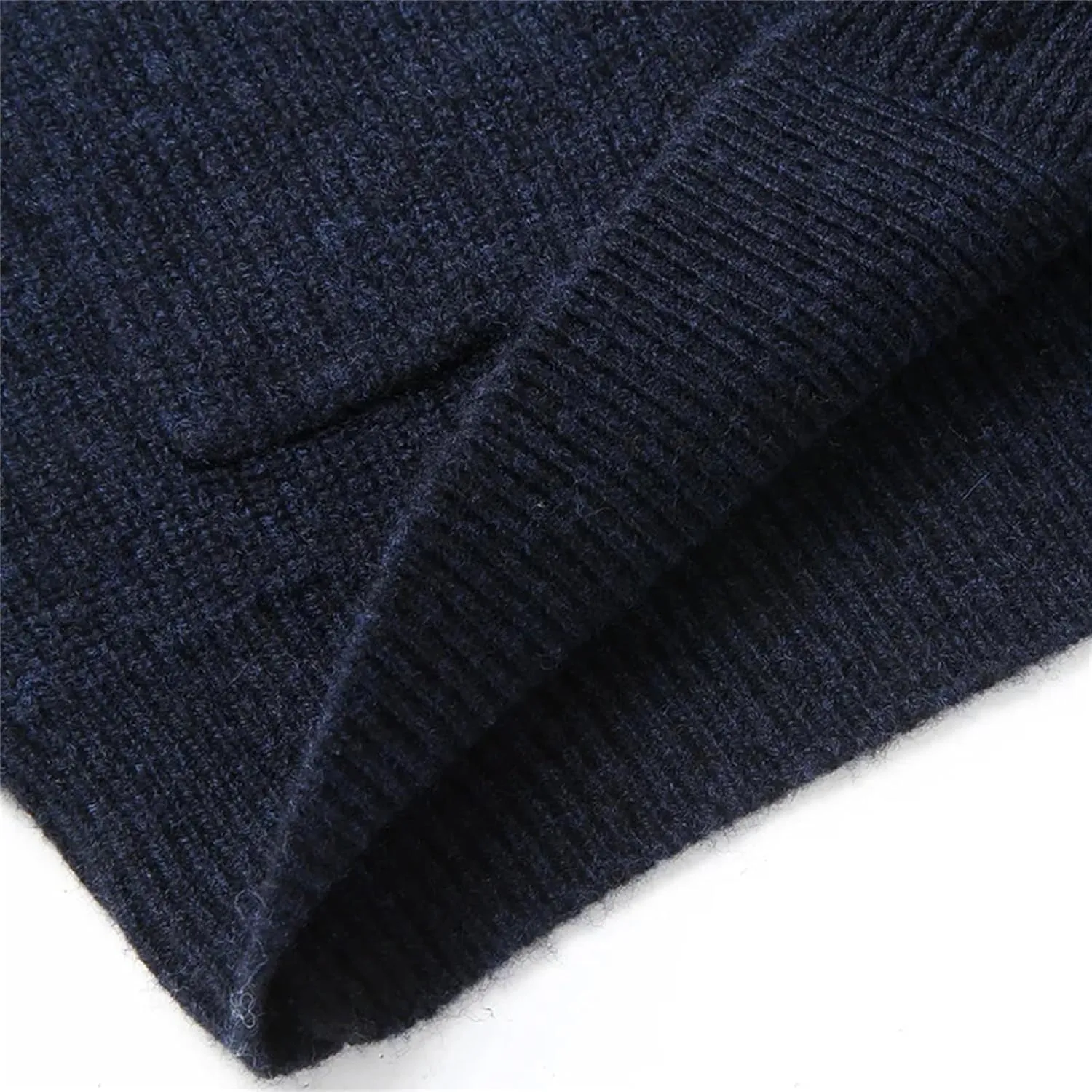Men Wool Cardigan Sweater Casual V-Neck Long Sleeve Button Down Knitted Sweater Coat with Pocket