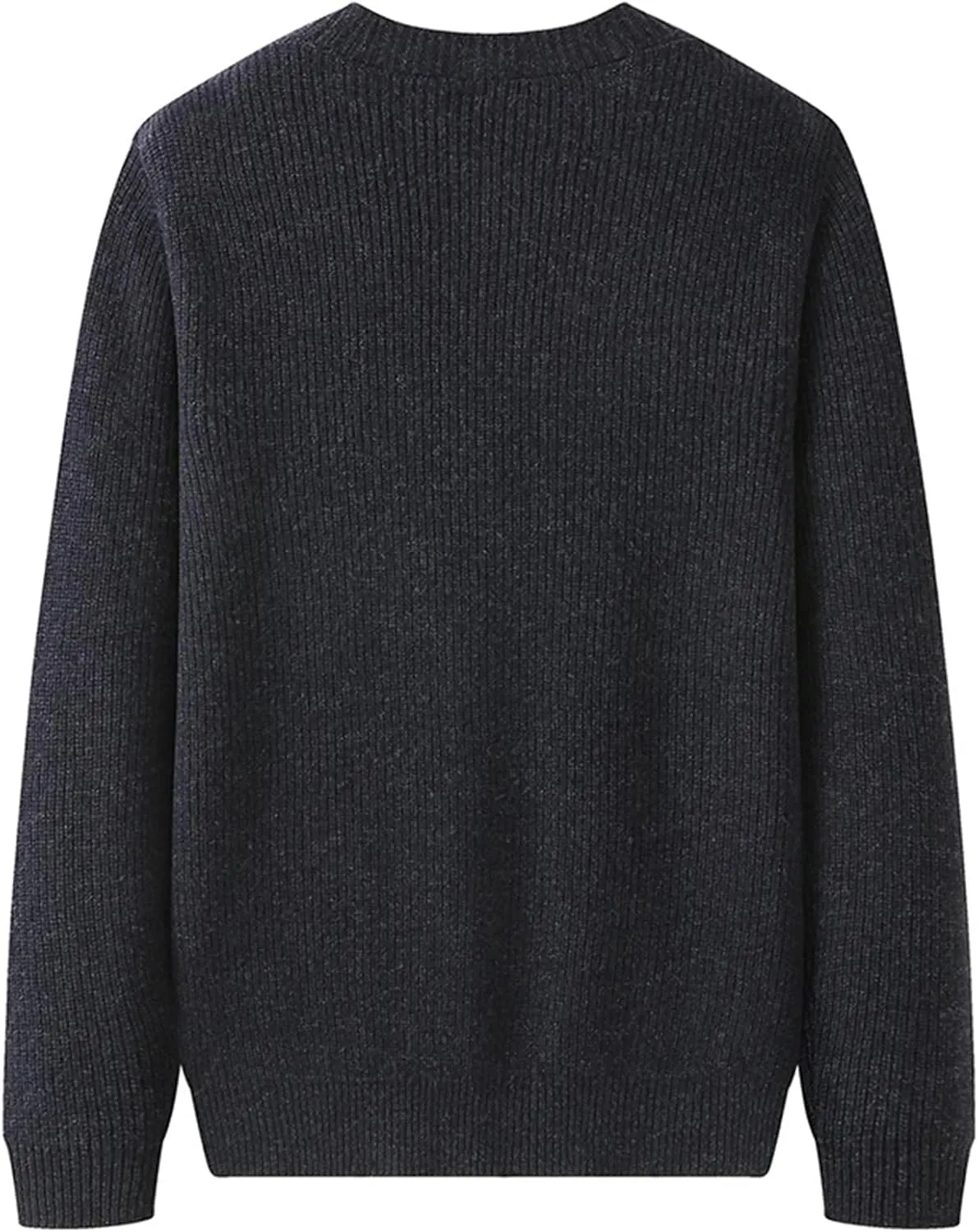 Men Wool Cardigan Sweater Casual V-Neck Long Sleeve Button Down Knitted Sweater Coat with Pocket