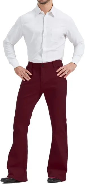 Men's 60s 70s Bell Bottom Jeans Pants Disco Denim Vintage Stretch Classic Comfort Flared Flares Outfits