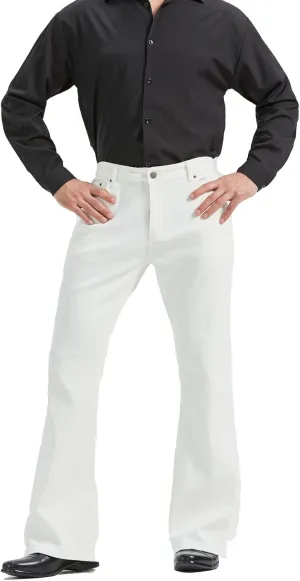 Men's 60s 70s Bell Bottom Jeans Pants Disco Denim Vintage Stretch Classic Comfort Flared Flares Outfits