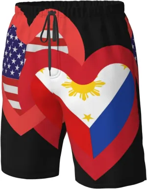 Men's Beach Shorts Drawstring Quick Dry Running Shorts Comfortable Loose Gym Shorts Swimsuit Pants with Pockets