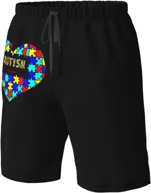 Men's Beach Shorts Drawstring Quick Dry Running Shorts Comfortable Loose Gym Shorts Swimsuit Pants with Pockets