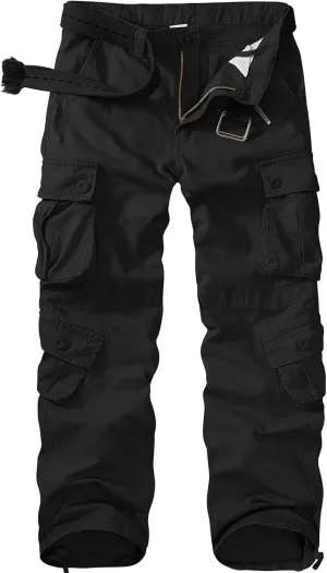 Men's Cargo Pants Casual Tactical Rip Stop Work Cotton Pants 8 Pockets