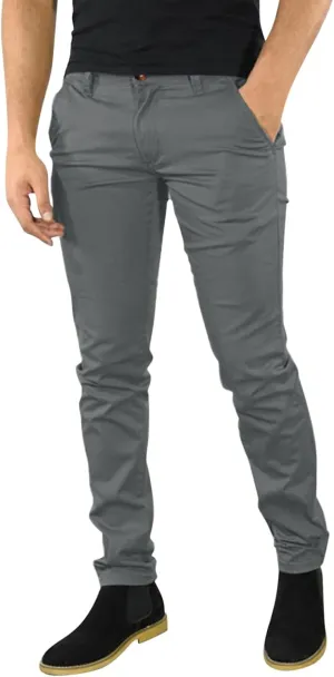 Mens Chinos Slim Fit Dress Pants Comfort Flat Front Stretch Skinny Tapered Dress Pants Casual Business Work Solid Trousers