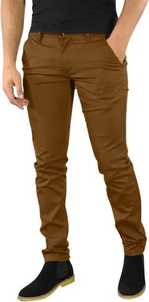 Mens Chinos Slim Fit Dress Pants Comfort Flat Front Stretch Skinny Tapered Dress Pants Casual Business Work Solid Trousers