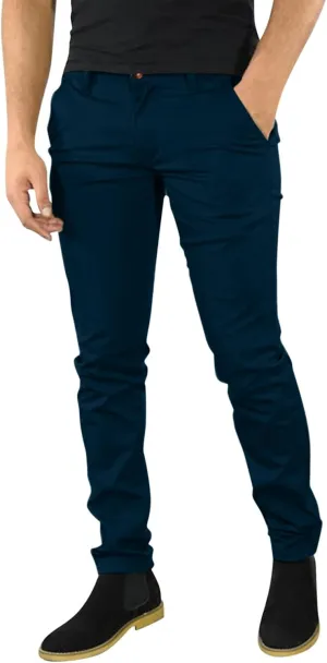 Mens Chinos Slim Fit Dress Pants Comfort Flat Front Stretch Skinny Tapered Dress Pants Casual Business Work Solid Trousers
