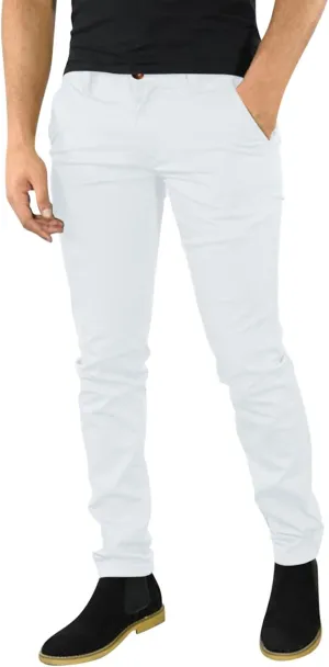 Mens Chinos Slim Fit Dress Pants Comfort Flat Front Stretch Skinny Tapered Dress Pants Casual Business Work Solid Trousers