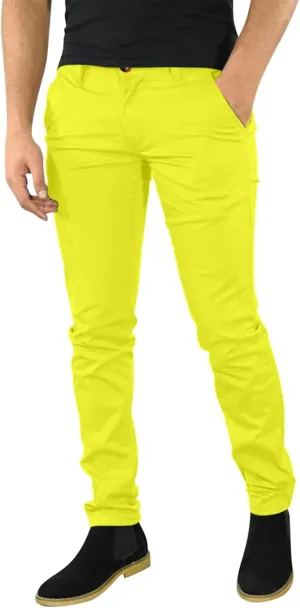 Mens Chinos Slim Fit Dress Pants Comfort Flat Front Stretch Skinny Tapered Dress Pants Casual Business Work Solid Trousers