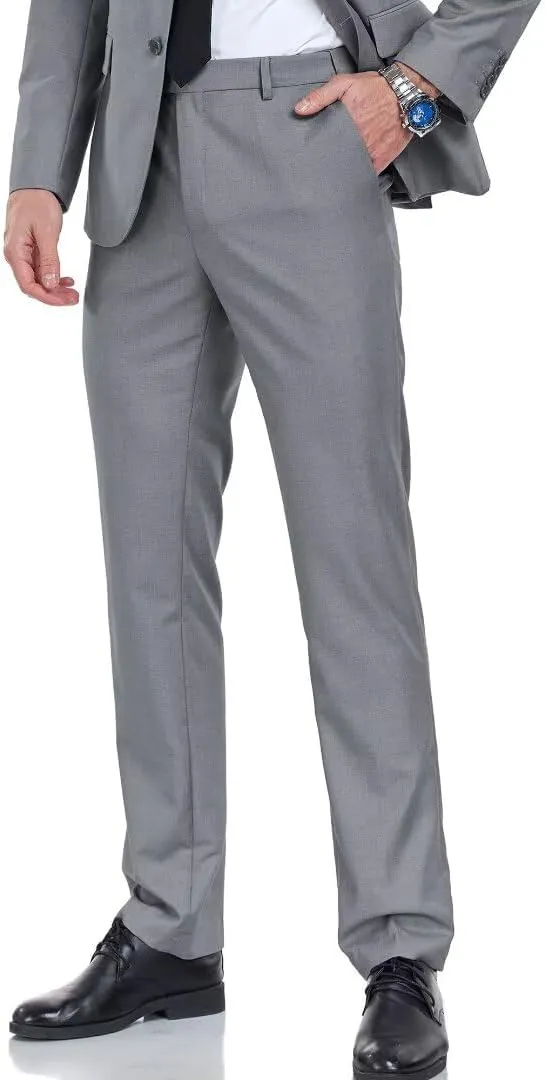Men's Dress Pants Slim Fit Black Navy Dress Pants Trousers for Men Formal Suit Pants Casual Slacks