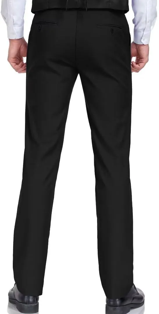Men's Dress Pants Slim Fit Black Navy Dress Pants Trousers for Men Formal Suit Pants Casual Slacks