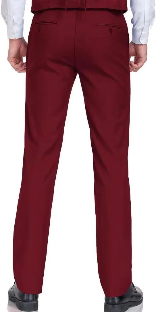 Men's Dress Pants Slim Fit Black Navy Dress Pants Trousers for Men Formal Suit Pants Casual Slacks