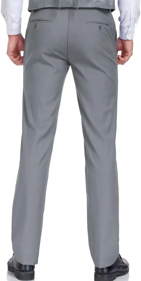Men's Dress Pants Slim Fit Black Navy Dress Pants Trousers for Men Formal Suit Pants Casual Slacks