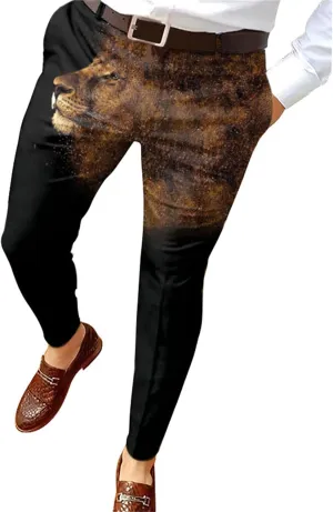 Men's Fashion Stretch Dress Pants Slim Fit Plaid Skinny Long Pants Casual Business Golf Dress Pants