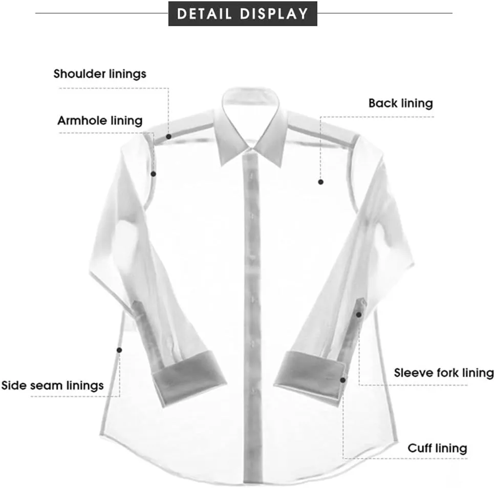 Men's French Cuff Dress Shirt Slim Fit Formal Business Button Down Shirt for Men Long Sleeve Random Cufflinks