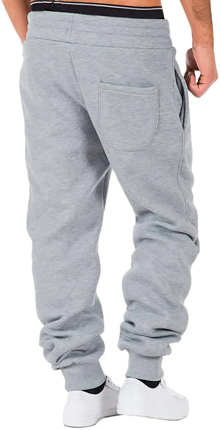 Mens Heavyweight Fleece Workout Joggers Loose Fit Gym Athletic Pants Cozy Loose Baggy Travel Pants