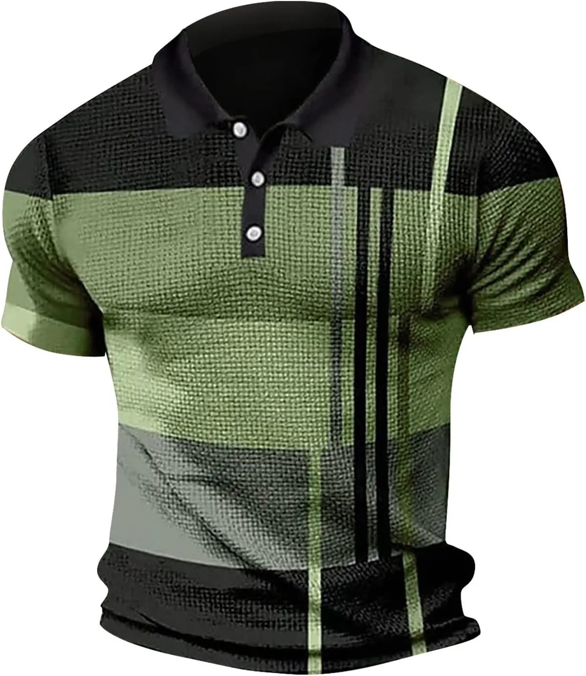 Men's Short Sleeve Polo Shirts Casual Golf Printed T-Shirts Summer Pullover Tennis T-Shirt Tops