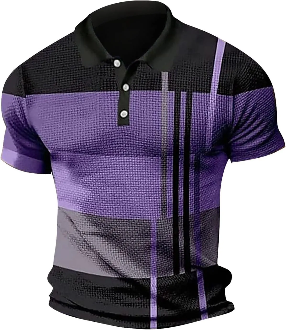 Men's Short Sleeve Polo Shirts Casual Golf Printed T-Shirts Summer Pullover Tennis T-Shirt Tops