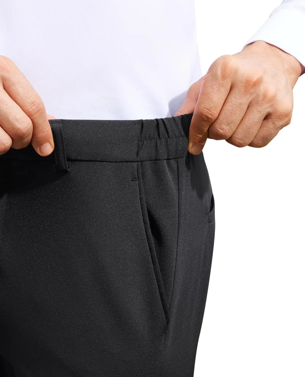 Mens Stretch Dress Pants Wrinkle Free Mens Slim Fit Dress Pants Expandable Waist Suit Pants Golf Pants Men