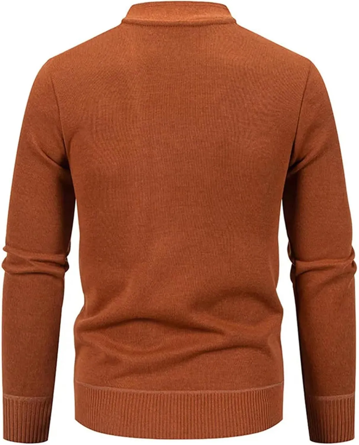 Men's Winter V-Neck Sweater Coat Casual Solid Fleece Slim Fit Knitted Cardigan Sweater