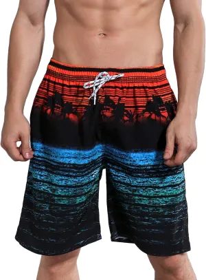 MILANKERR Mens Swim Trunks Swimming Trunks for Men,Mens Bathing Suit Swimsuit Men's Swimwear Swim Short 9" Inseam 20" Outseam
