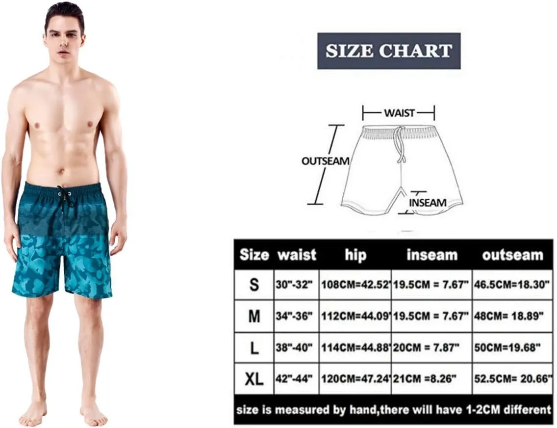 MILANKERR Mens Swim Trunks Swimming Trunks for Men,Mens Bathing Suit Swimsuit Men's Swimwear Swim Short 9" Inseam 20" Outseam