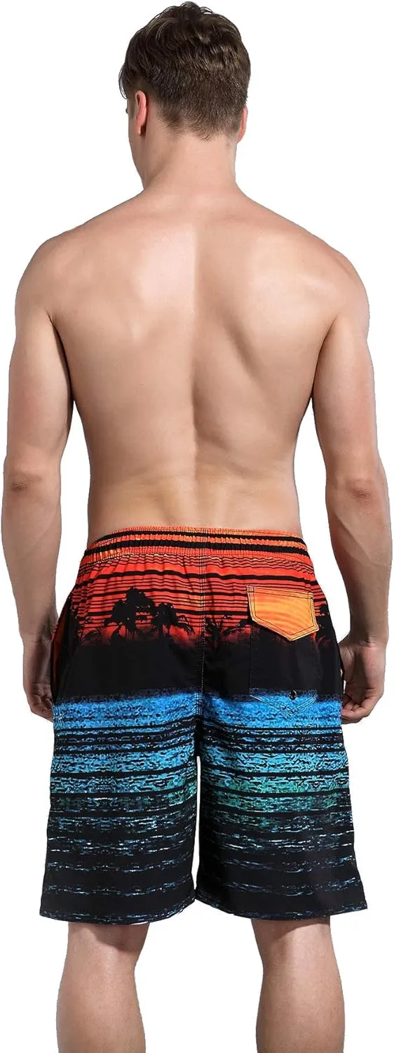 MILANKERR Mens Swim Trunks Swimming Trunks for Men,Mens Bathing Suit Swimsuit Men's Swimwear Swim Short 9" Inseam 20" Outseam