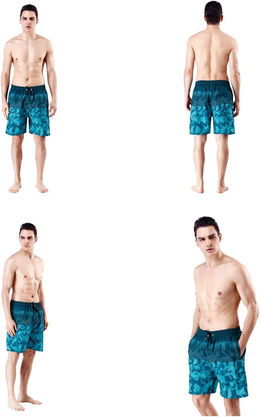 MILANKERR Mens Swim Trunks Swimming Trunks for Men,Mens Bathing Suit Swimsuit Men's Swimwear Swim Short 9" Inseam 20" Outseam