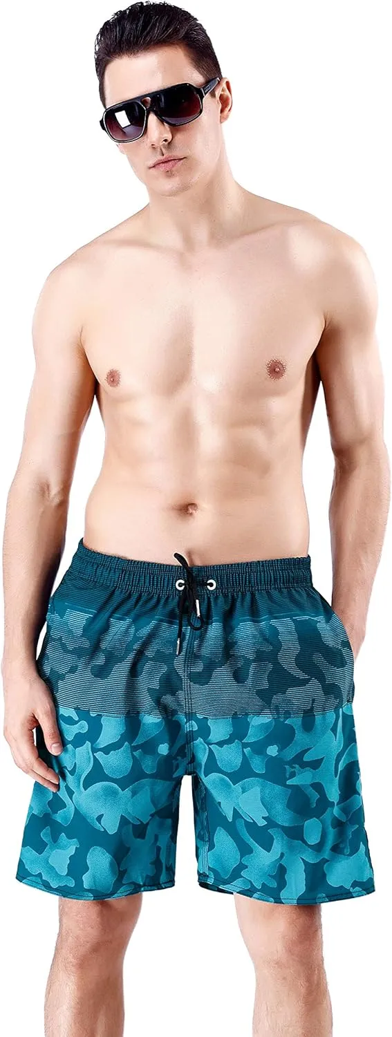 MILANKERR Mens Swim Trunks Swimming Trunks for Men,Mens Bathing Suit Swimsuit Men's Swimwear Swim Short 9" Inseam 20" Outseam