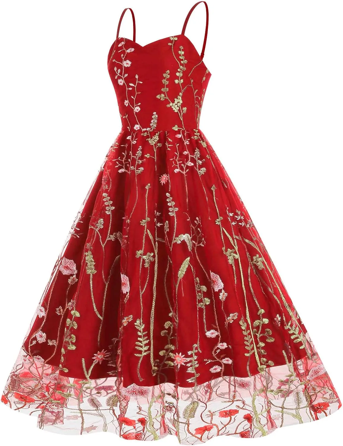 Mini Dress for Women Floral Embroidered Long Sleeve Bodycon Party Dress Sexy Mesh Sheer Fitted Evening Dresses