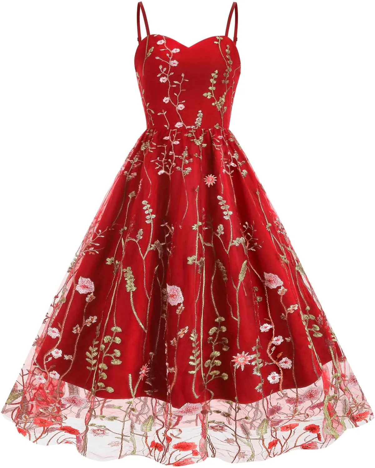 Mini Dress for Women Floral Embroidered Long Sleeve Bodycon Party Dress Sexy Mesh Sheer Fitted Evening Dresses