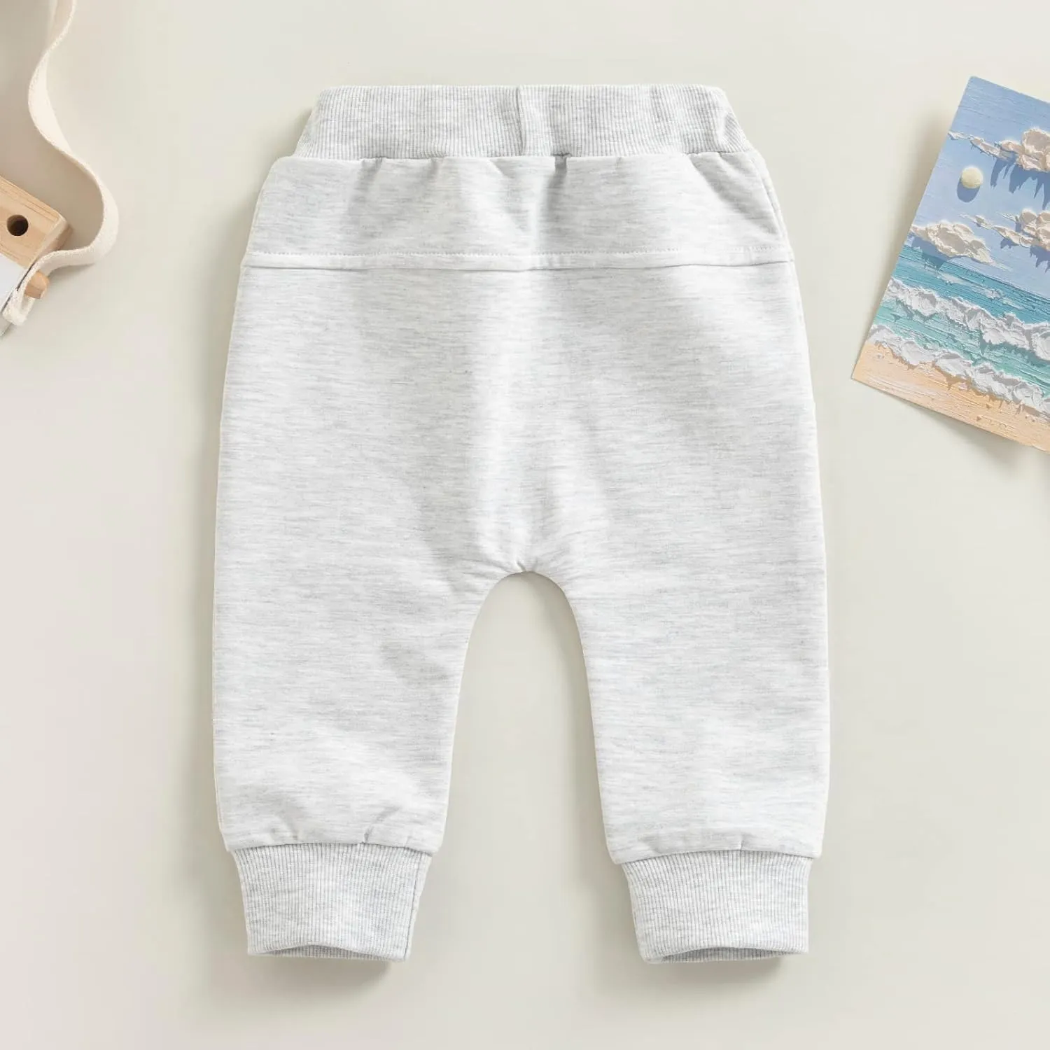 Mubineo Toddler Baby Boy Girl Infant Basic Plain Sweatpants Comfy Cotton Pants with Pockets